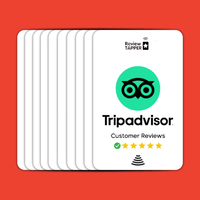 PREMIUM PACK: 10 Tripadvisor Review Card + FREE SHIPPING